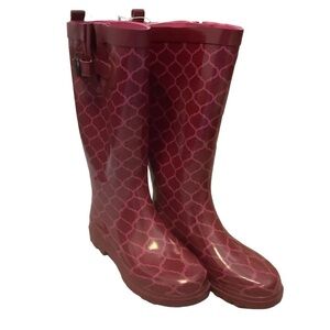 CAPELLI PINK PATTERNED RAIN BOOTS/ NWT /Size 6